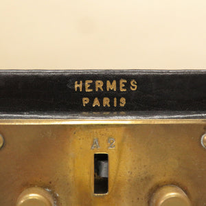 エルメス アンティーク トランク ケース レザー ブラック ヴィンテージ バッグ 黒 0031 【中古】 HERMES メンズ