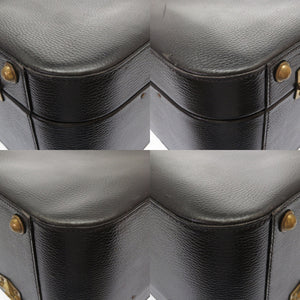エルメス アンティーク トランク ケース レザー ブラック ヴィンテージ バッグ 黒 0031 【中古】 HERMES メンズ