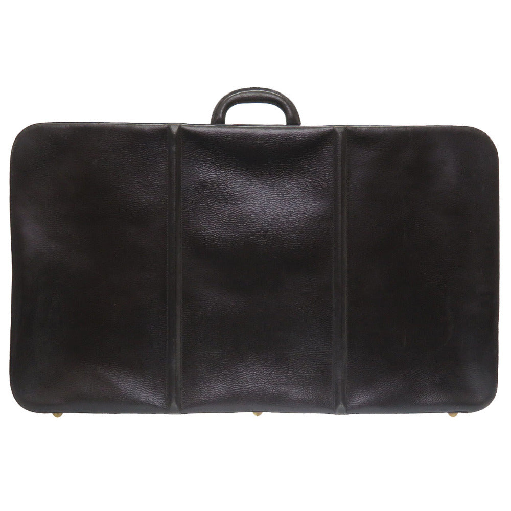 エルメス アンティーク トランク ケース レザー ブラック ヴィンテージ バッグ 黒 0032 【中古】 HERMES メンズ