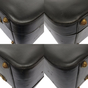 エルメス アンティーク トランク ケース レザー ブラック ヴィンテージ バッグ 黒 0032 【中古】 HERMES メンズ