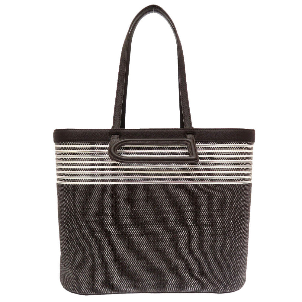未使用 デルボー D to D ミディアム レザー ブラウン 2WAY トートバッグ ハンドバッグ バッグ 茶 0045 【中古】 DELVAUX