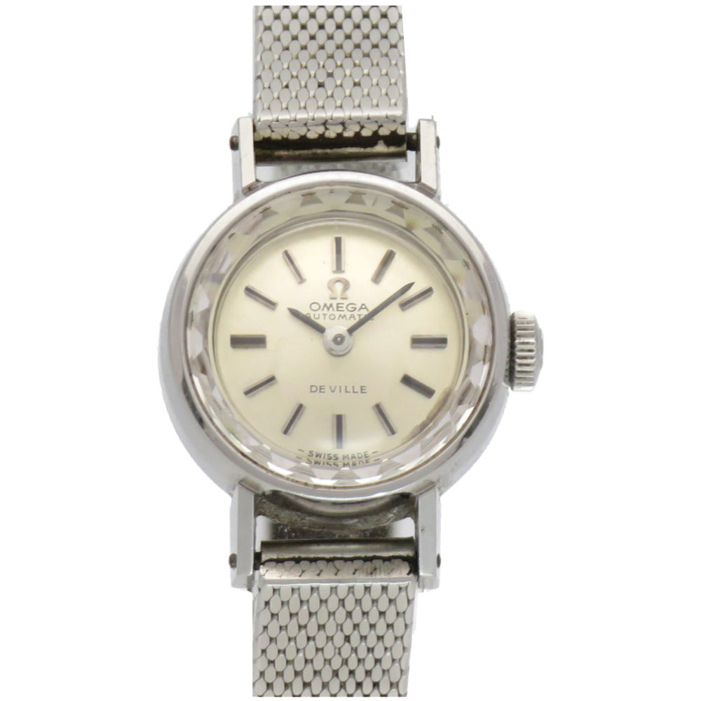 オメガ デビル カットガラス アンティーク 自動巻き 腕時計 551.038 シルバー 0050【中古】OMEGA レディース