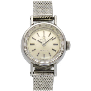 オメガ デビル カットガラス アンティーク 自動巻き 腕時計 551.038 シルバー 0050【中古】OMEGA レディース