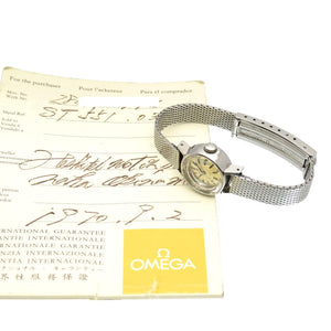 オメガ デビル カットガラス アンティーク 自動巻き 腕時計 551.038 シルバー 0050【中古】OMEGA レディース