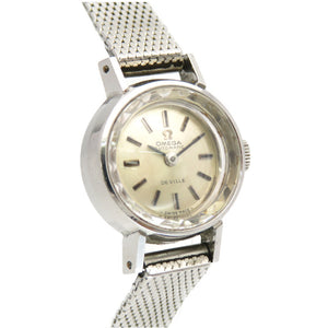 オメガ デビル カットガラス アンティーク 自動巻き 腕時計 551.038 シルバー 0050【中古】OMEGA レディース