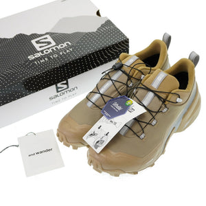 未使用 サロモン × アンドワンダー クロスハイク スニーカー キャンバス サイズ26 ベージュ 0066【中古】SALOMON メンズ