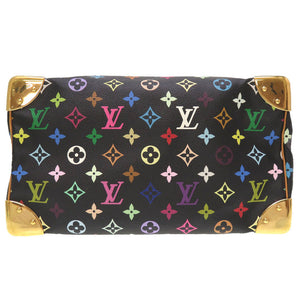 ルイ ヴィトン モノグラム マルチカラー スピーディ30 ノワール M92642 ハンドバッグ バッグ 黒 LV 0073 【中古】 LOUIS VUITTON