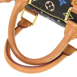 ルイ ヴィトン モノグラム マルチカラー スピーディ30 ノワール M92642 ハンドバッグ バッグ 黒 LV 0073 【中古】 LOUIS VUITTON