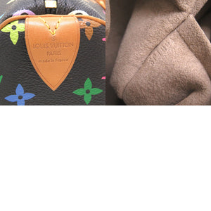 ルイ ヴィトン モノグラム マルチカラー スピーディ30 ノワール M92642 ハンドバッグ バッグ 黒 LV 0075 【中古】 LOUIS VUITTON