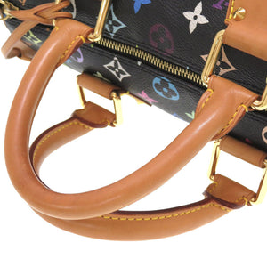 ルイ ヴィトン モノグラム マルチカラー スピーディ30 ノワール M92642 ハンドバッグ バッグ 黒 LV 0075 【中古】 LOUIS VUITTON