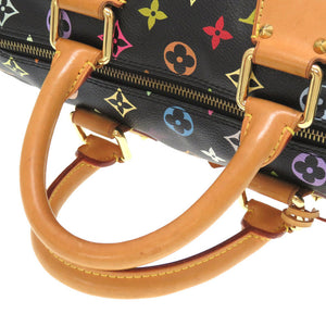 ルイ ヴィトン モノグラム マルチカラー スピーディ30 ノワール M92642 ハンドバッグ バッグ 黒 LV 0076 【中古】 LOUIS VUITTON