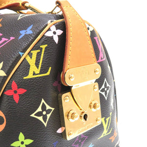 ルイ ヴィトン モノグラム マルチカラー スピーディ30 ノワール M92642 ハンドバッグ バッグ 黒 LV 0076 【中古】 LOUIS VUITTON