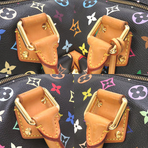 ルイ ヴィトン モノグラム マルチカラー スピーディ30 ノワール M92642 ハンドバッグ バッグ 黒 LV 0076 【中古】 LOUIS VUITTON