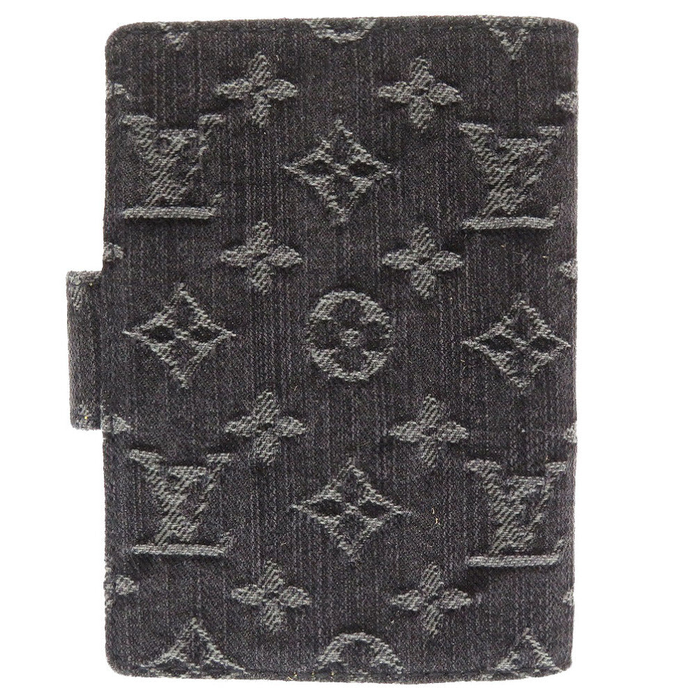 美品 ルイヴィトン モノグラム デニム R21038 アジェンダPM ノワール 手帳カバー 0083【中古】LOUIS VUITTON