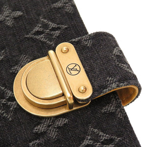 美品 ルイヴィトン モノグラム デニム R21038 アジェンダPM ノワール 手帳カバー 0083【中古】LOUIS VUITTON