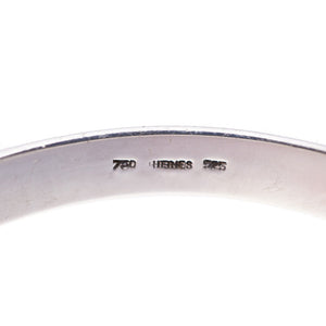 エルメス K18YG × シルバー コンビ バングル ヴィンテージ 750 イエローゴールド/シルバー925 ジュエリー 0094【中古】HERMES レディース