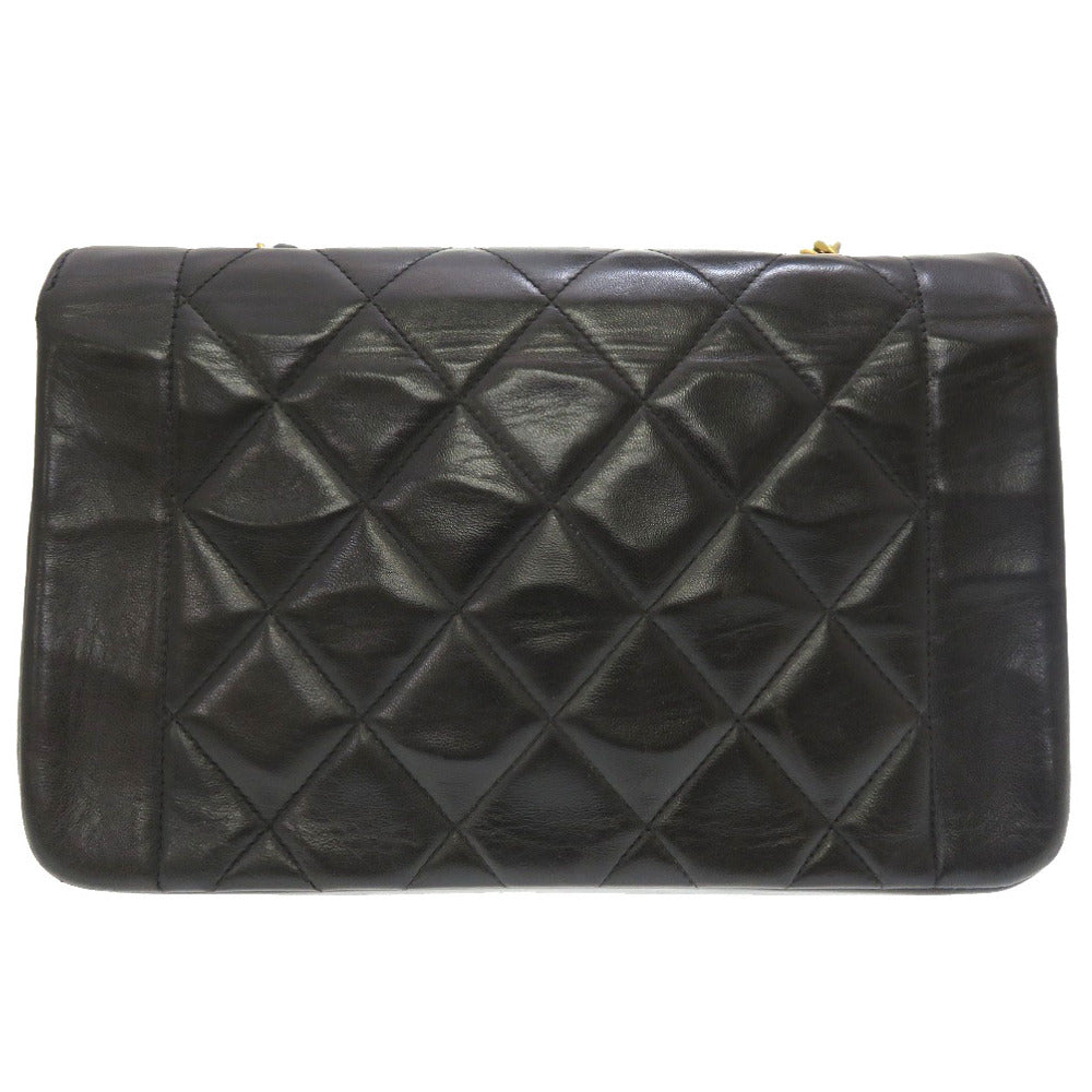 美品 シャネル ダイアナ22 スモール マトラッセ ラムスキン ブラック 4番台 ゴールドチェーン ショルダーバッグ バッグ 黒 0101 【中古】 CHANEL