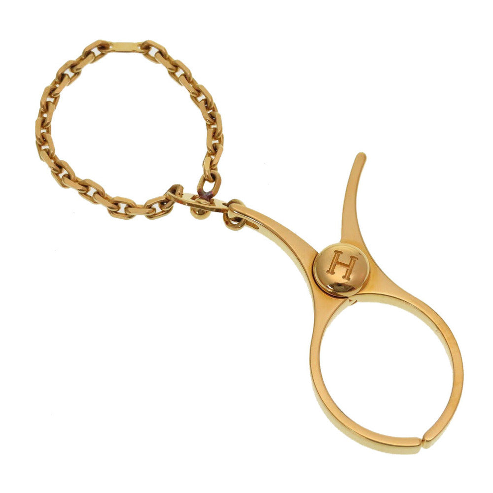 美品 エルメス グローブホルダー フィルー メタル ゴールド キーホルダー 0103【中古】HERMES