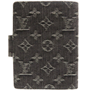 美品 ルイ ヴィトン モノグラムデニム アジェンダPM ノワール R21038 ブラック 黒 手帳カバー 手帳 0110【中古】LOUIS VUITTON