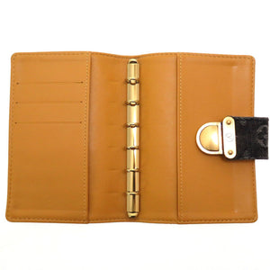 美品 ルイ ヴィトン モノグラムデニム アジェンダPM ノワール R21038 ブラック 黒 手帳カバー 手帳 0110【中古】LOUIS VUITTON