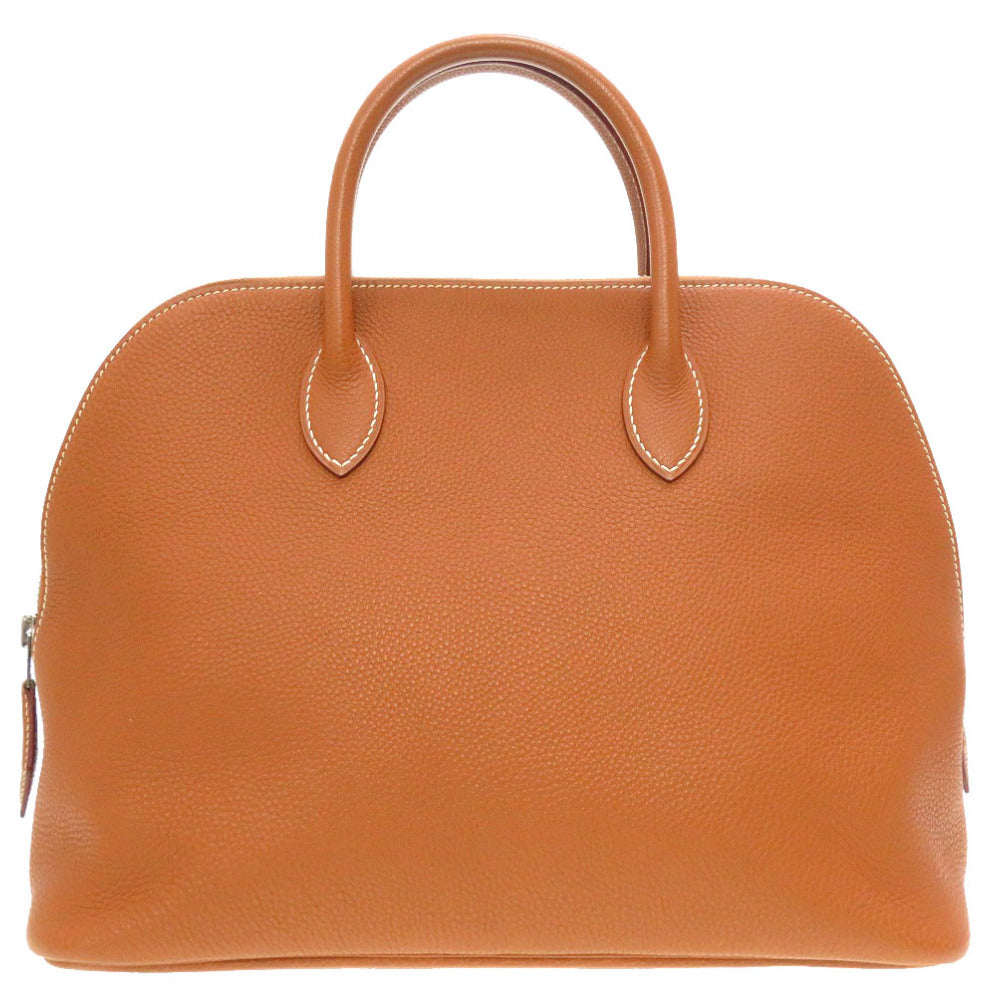 美品 エルメス ウェブ フィヨルド ゴールド シルバー金具 □E刻印 ハンドバッグ バッグ 茶 0020 【中古】 HERMES