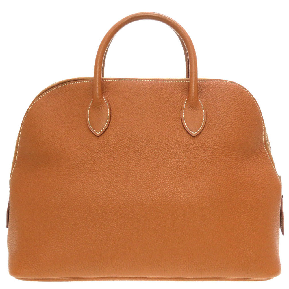 美品 エルメス ウェブ フィヨルド ゴールド シルバー金具 □E刻印 ハンドバッグ バッグ 茶 0020 【中古】 HERMES