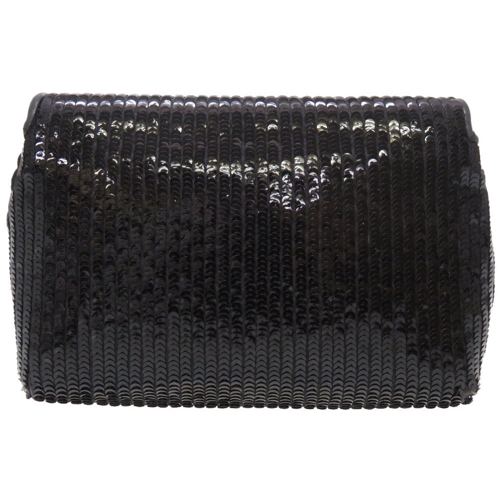 シャネル スパンコール ラムスキン ブラック 0番台 ココマーク ヴィンテージ ショルダーバッグ バッグ 黒 0011 【中古】 CHANEL