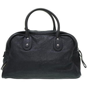 美品 シャネル レザー ボーリング ボストンバッグ ブラック 黒 0139【中古】CHANEL
