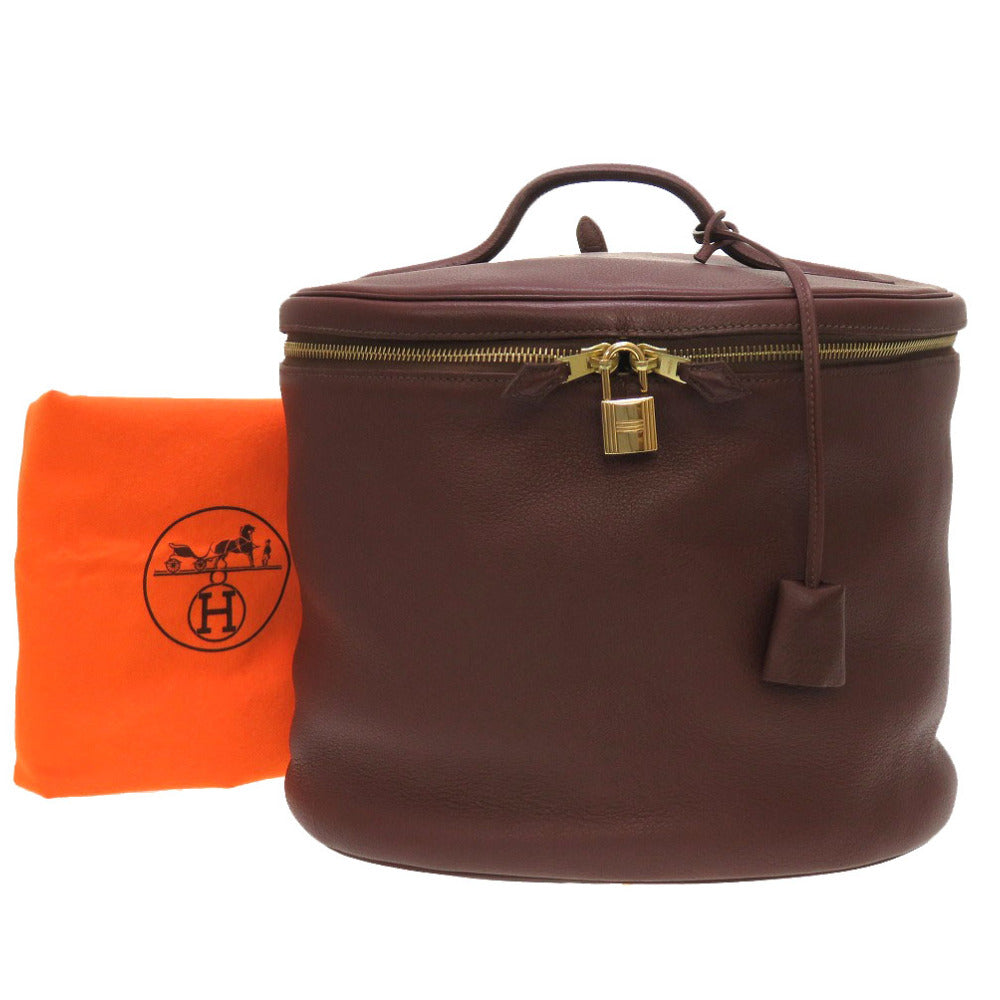 新品同様 エルメス インターシティ トリヨンクレマンス ハバナ ゴールド金具 □D刻印 バニティバッグ ハンドバッグ 0147 【中古】 HERMES