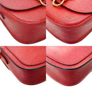 美品 ルイヴィトン エピ ミニサンクルー M52217 カスティリアンレッド 赤 ショルダーバッグ LV 0151【中古】LOUIS VUITTON