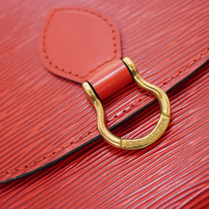 美品 ルイヴィトン エピ ミニサンクルー M52217 カスティリアンレッド 赤 ショルダーバッグ LV 0151【中古】LOUIS VUITTON