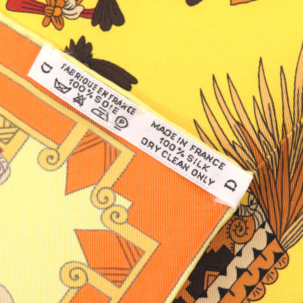 新品同様 エルメス カレ90 ASTRES et SOLEILS 天体と太陽 シルク オレンジ スカーフ 0155 【中古】 HERMES