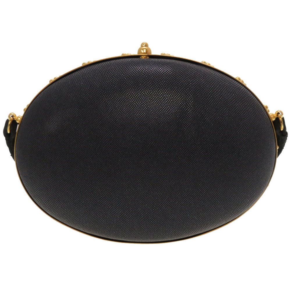 美品 エルメス レザー ドブリス メタル ブラック ヴィンテージ ショルダーバッグ バッグ 黒 0175 【中古】 HERMES