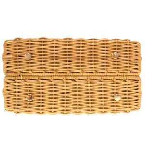 美品 サルヴァトーレ フェラガモ ガンチーニ ストロー ブラウン ゴールド金具 DO-216176 ハンドバッグ バッグ 茶 0180 【中古】 Salvatore Ferragamo