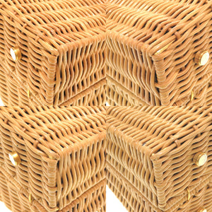 美品 サルヴァトーレ フェラガモ ガンチーニ ストロー ブラウン ゴールド金具 DO-216176 ハンドバッグ バッグ 茶 0180 【中古】 Salvatore Ferragamo