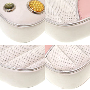 美品 クリスチャン ディオール サドルバッグ レザー ピンク MONTAIGNE CHRIS 1947 アクセサリーポーチ ハンドバッグ 0182 【中古】 Christian Dior