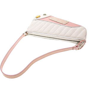 美品 クリスチャン ディオール サドルバッグ レザー ピンク MONTAIGNE CHRIS 1947 アクセサリーポーチ ハンドバッグ 0182 【中古】 Christian Dior