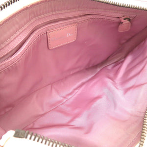 美品 クリスチャン ディオール サドルバッグ レザー ピンク MONTAIGNE CHRIS 1947 アクセサリーポーチ ハンドバッグ 0182 【中古】 Christian Dior