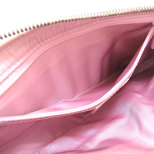 美品 クリスチャン ディオール サドルバッグ レザー ピンク MONTAIGNE CHRIS 1947 アクセサリーポーチ ハンドバッグ 0182 【中古】 Christian Dior