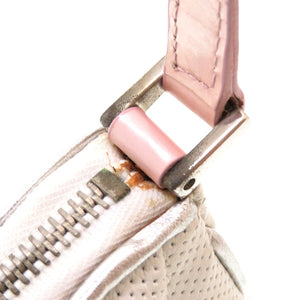 美品 クリスチャン ディオール サドルバッグ レザー ピンク MONTAIGNE CHRIS 1947 アクセサリーポーチ ハンドバッグ 0182 【中古】 Christian Dior