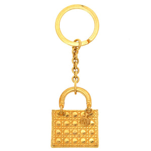 クリスチャン ディオール カナ―ジュ レディディオール ゴールド キーホルダー チャーム 0183 【中古】 Christian Dior