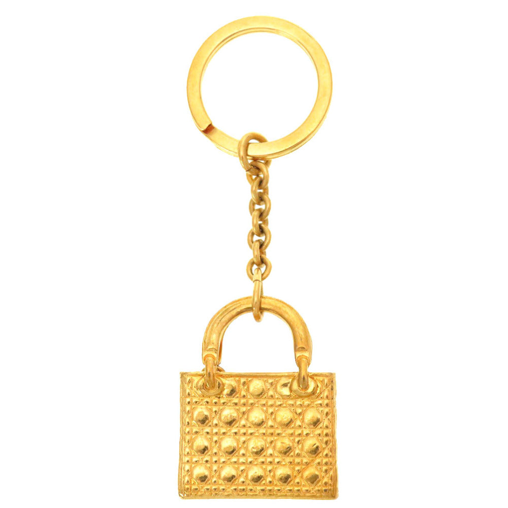 クリスチャン ディオール カナ―ジュ レディディオール ゴールド キーホルダー チャーム 0183 【中古】 Christian Dior