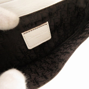 ディオール サドル ウエストポーチ レザー ホワイト 06BM-0013 ウエストバッグ バッグ 白 0195 【中古】 Dior