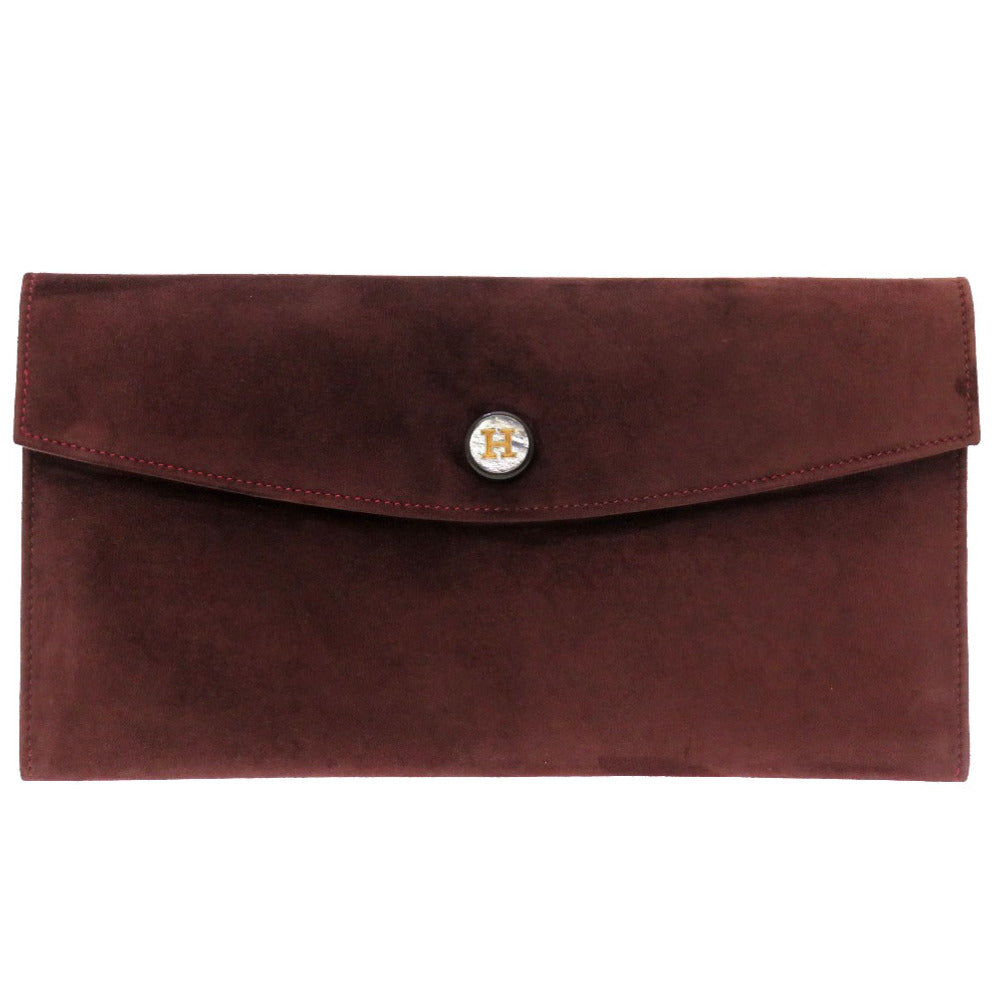 美品 エルメス リオ ドブリス ウッド ボルドー □F刻印 クラッチバッグ バッグ 0200 【中古】 HERMES