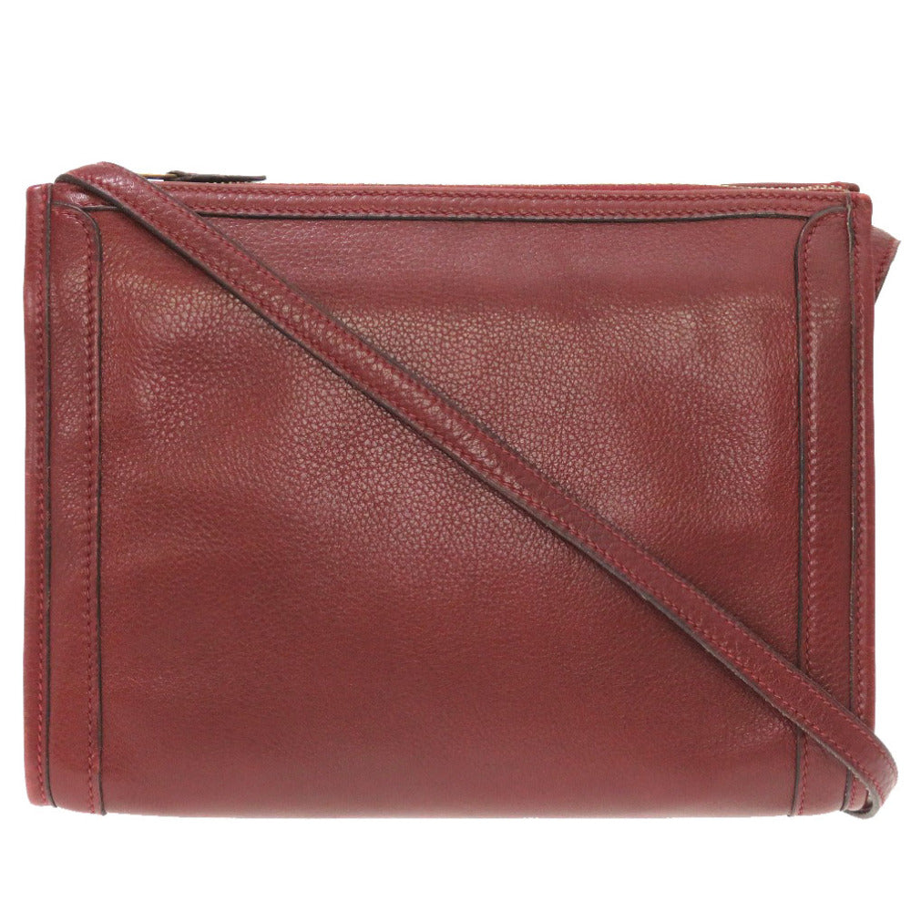 エルメス ヴィンテージ レザー ボルドー ゴールド金具 ショルダーバッグ  0205 【中古】 HERMES