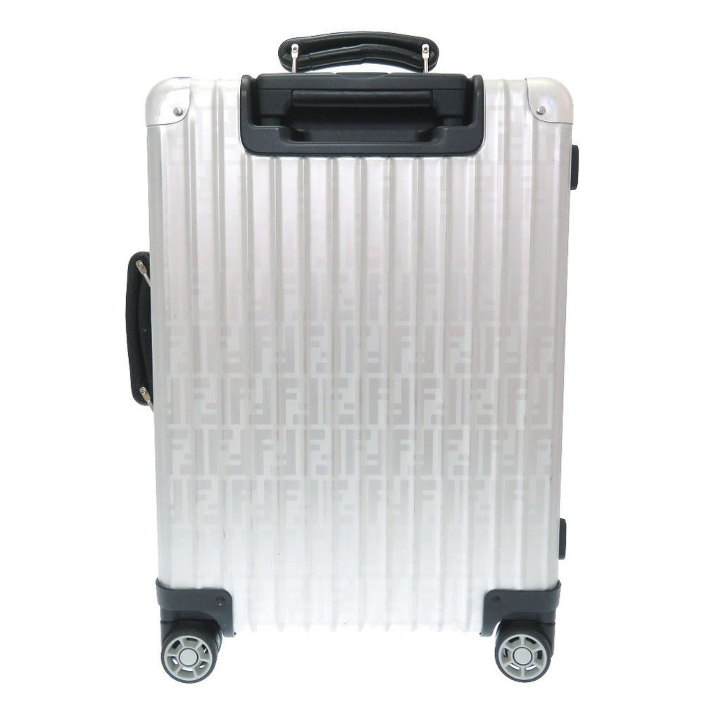 美品 リモワ フェンディ コラボ 33L FFロゴ クオイオ ローマ スーツケース 972 90 02 90 キャリーバッグ アルミ シルバー 0044【中古】FENDI メンズ