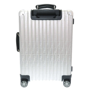 美品 リモワ フェンディ コラボ 33L FFロゴ クオイオ ローマ スーツケース 972 90 02 90 キャリーバッグ アルミ シルバー 0044【中古】FENDI メンズ