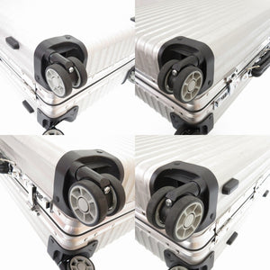 美品 リモワ フェンディ コラボ 33L FFロゴ クオイオ ローマ スーツケース 972 90 02 90 キャリーバッグ アルミ シルバー 0044【中古】FENDI メンズ