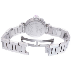 美品 カルティエ ミスパシャ W3140008 クオーツ 腕時計 ステンレススチール ピンク 0001【中古】CARTIER レディース