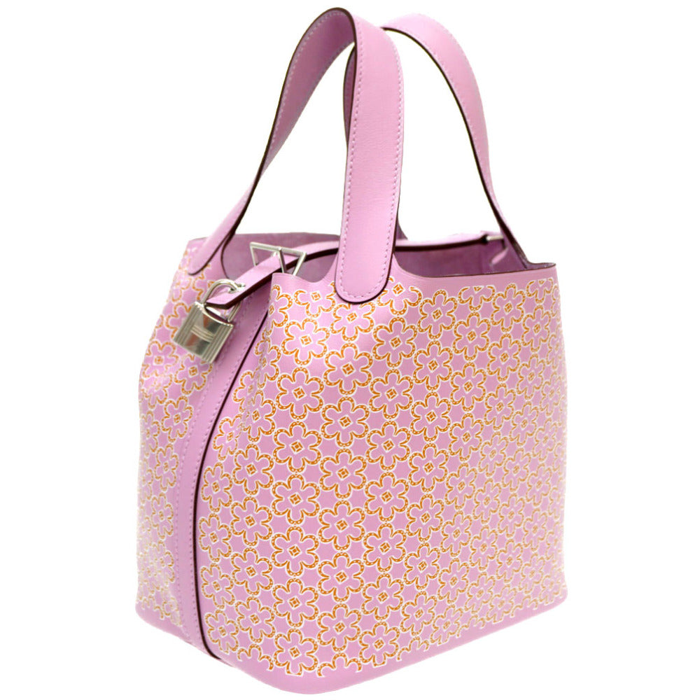 未使用 エルメス ピコタンロック PM ラッキーデイジー スイフト モーヴシルベストル U刻印(2022年製) ハンドバッグ 0008【中古】HERMES